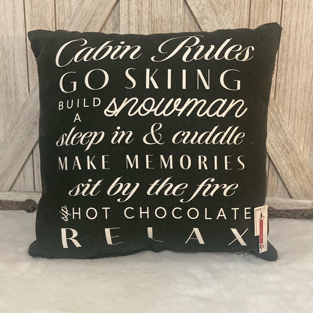 Target BP 2021 Christmas Cabin Rules Pillow